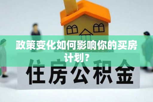 天涯政策变化如何影响你的买房计划？