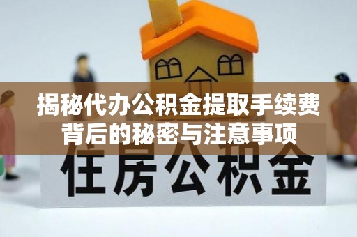 天涯揭秘代办公积金提取手续费背后的秘密与注意事项