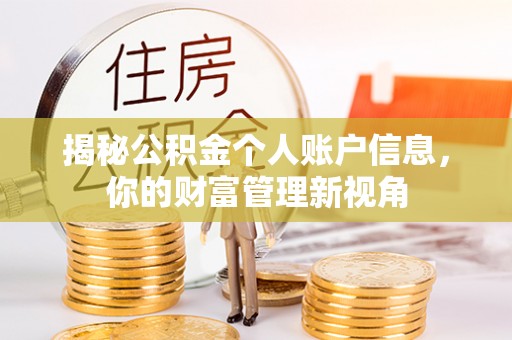 天涯揭秘公积金个人账户信息，你的财富管理新视角